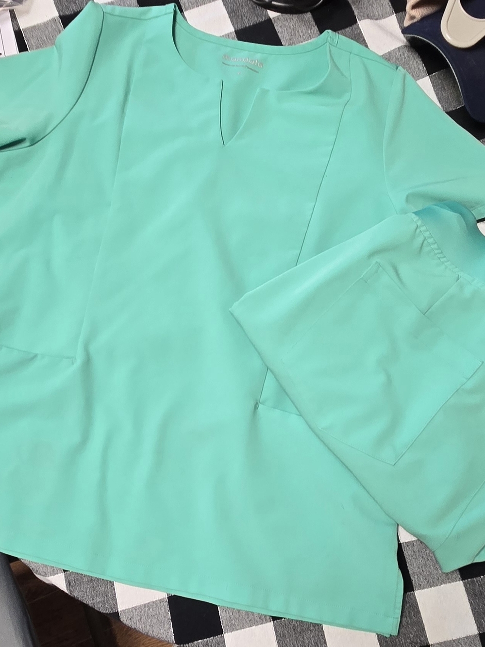 Casual Tunic Top and Shorts Set - Mint Green